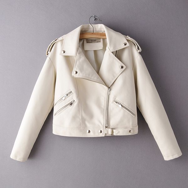 

2021 new new fashions lapel plutonium female leather jacket h00273 olpc, Black