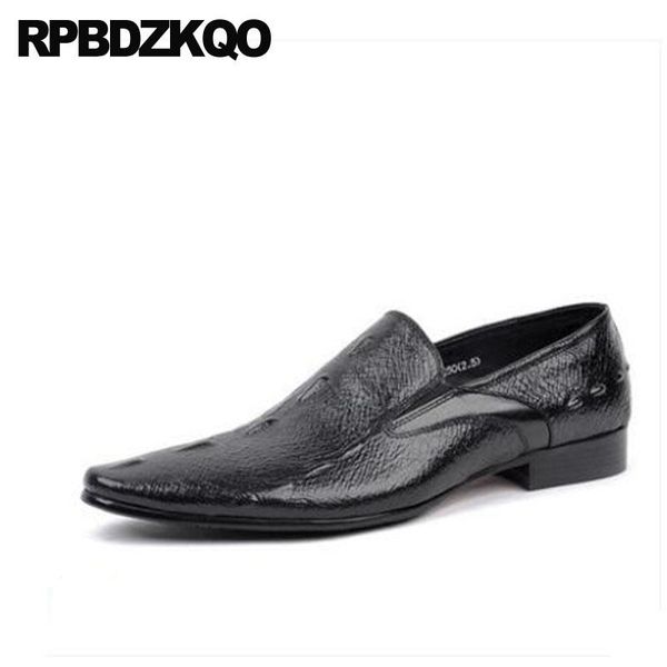 

dress shoes alligator italy crocodile european italian wedding men pointed toe party custom handmade british style pointy black
