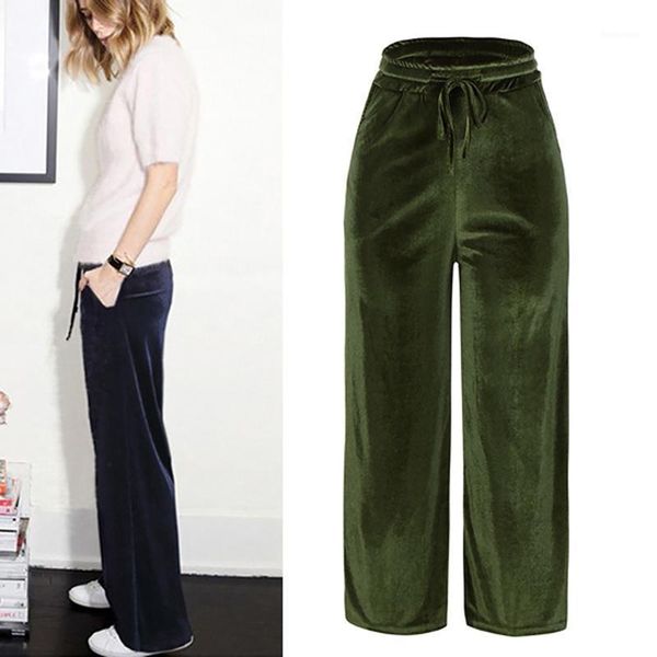 

fashion women gold velvet pants loose wide leg trousers wide-legged warm pant plus size harem pants casual trouser female1, Black;white