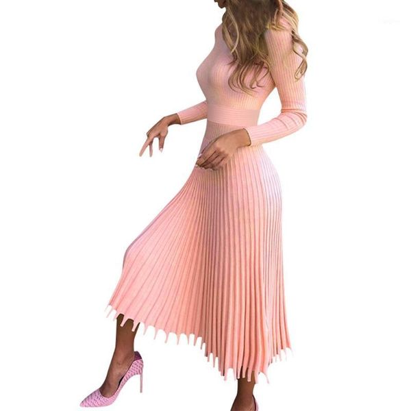 

korean style summer dress womens fashion casual loose long sleeve sweater knit solid color dress vestidos sukienki robe1, Black;gray