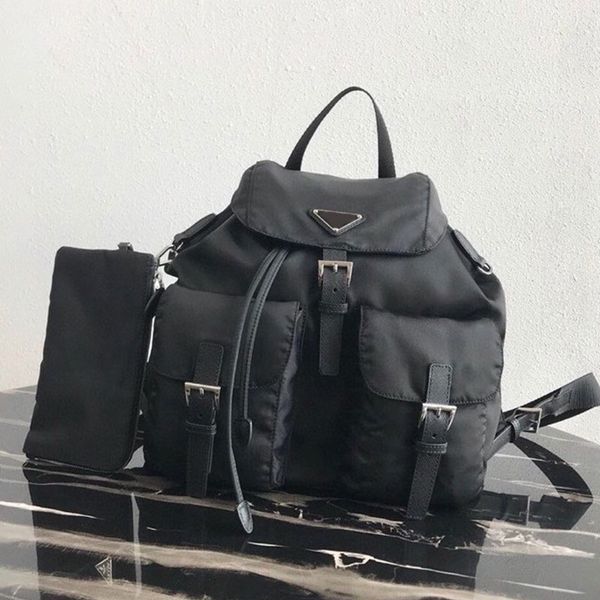 

large capacity backpacks fine texture large size interior pockets quality preppy style solid color black bag