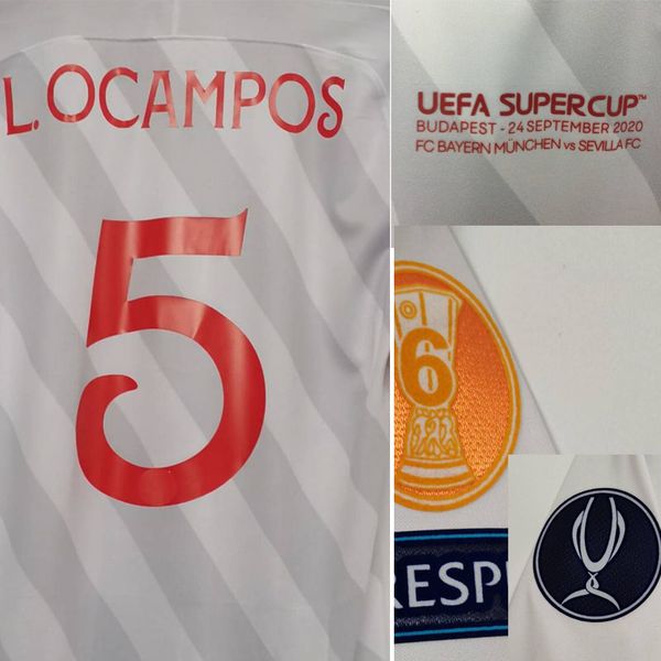 

2020 super cup final i. rakitic maillot l. ocampos de jong y. en-nesyri munir with match details soccer patch badge
