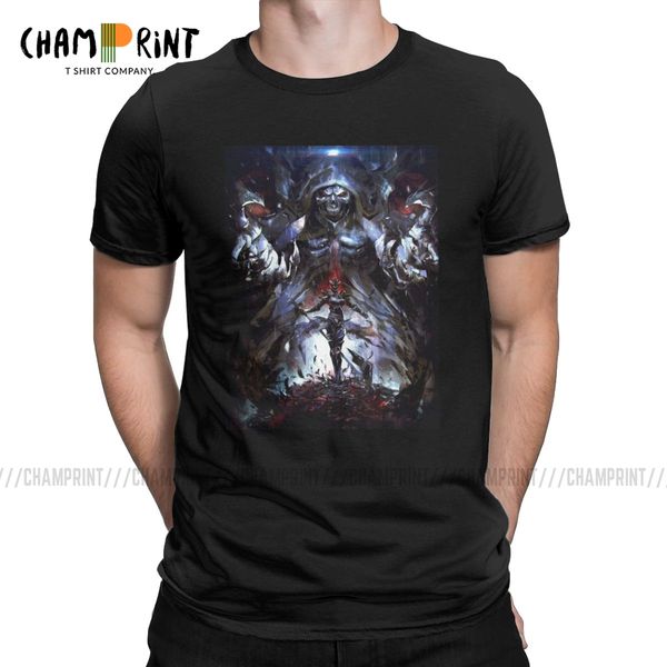 

overlord deathknight vintage round neck ainz ooal gown anime tees short sleeve summer sport hooded sweatshirt hoodie men t shirt
