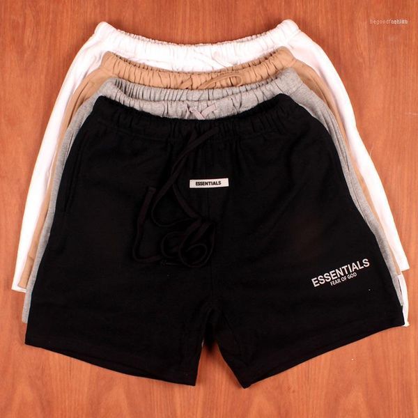 

19ss mens designer summer shorts pants fog embroidered reflective casual fashion drawstring running shorts fitness high street111, Black