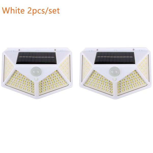 

100 led солнечный свет открытый пир датчик движения солнечная лампа led солнечный свет водонепроницаемый для патио сада wall street украшени