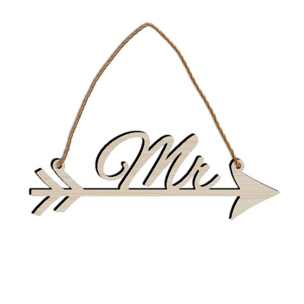 

hemp rope pendant arts and crafts widget letter mr and mrs wood pendans arrow signpost wedding celebration decorate 5hx p1