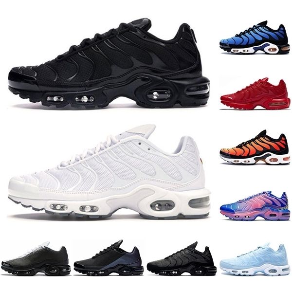 

tn running shoes for men women chaussures triple black white psychic blue yellow bright total orange mens trainers outdoor sport sneaker