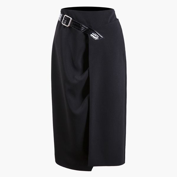 

2020 openings new side of cultivating buckle belt hip skirt p933 3k1d, Black
