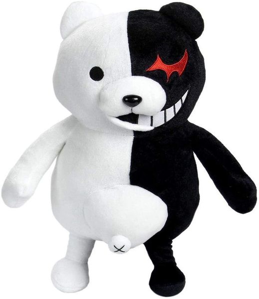 

40cm danganronpa monokuma black & white bear plush doll toy for kids or cosplay