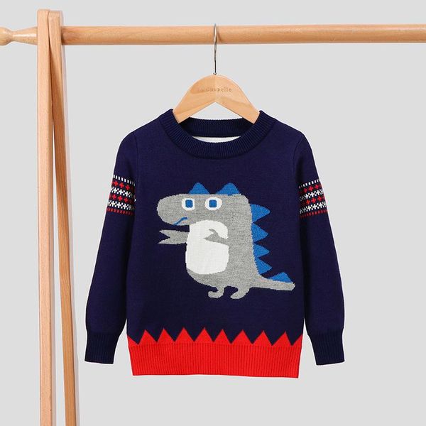 

boys sweaters autumn winter dinosaur baby sweater for boys girls children pullover sweates baby girls sweaters kids boy wmtlat, Blue
