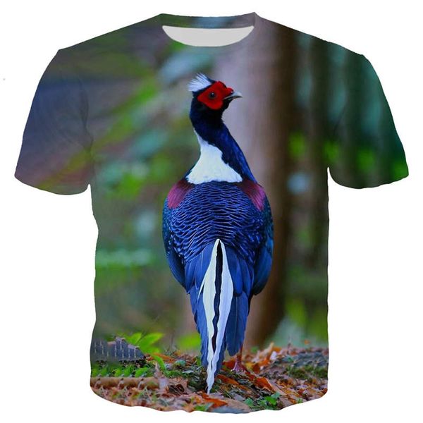 

new cool animal pheasant 3d print shirts horror comics funny men clothing