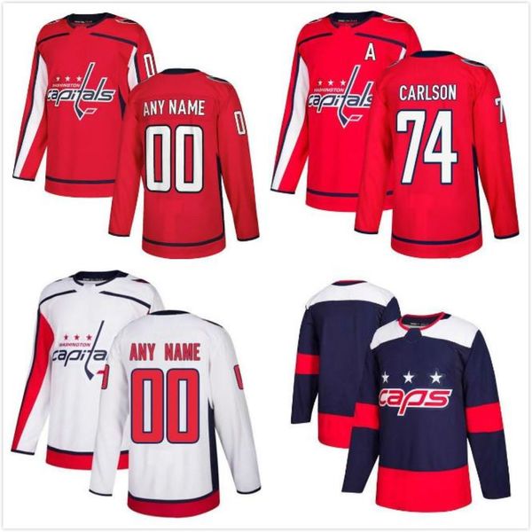 

men's kids women's washington capitals jerseys ovechkin 74 carlson 13 vrana 79 walker 25 smith-pelly any number any name hockey je, Black;red