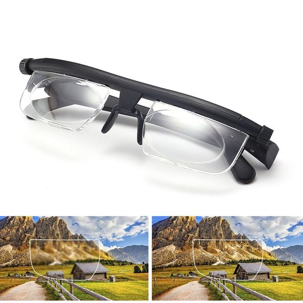

computer adjustable non-prescription lenses for nearsighted farsighted reading driving variable focus glasses new