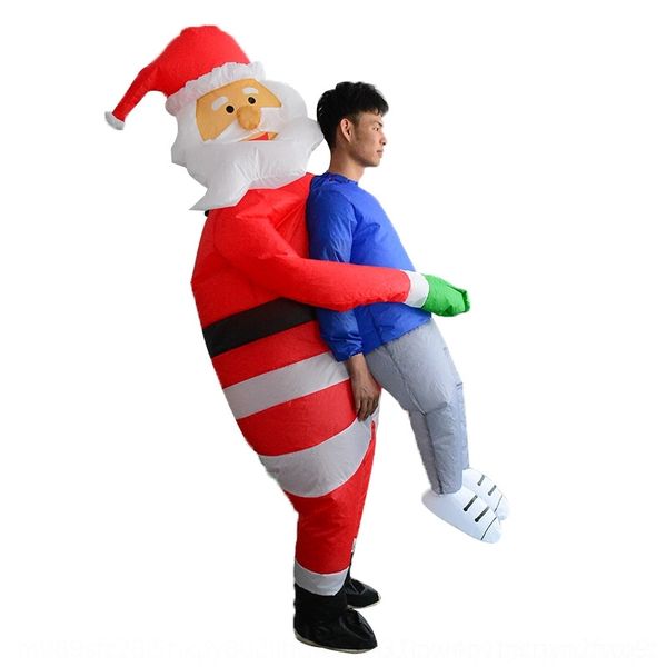 

inob7 halloween w0weu santa claus holding dress party claus doll santa inflatable inflatable doll performance clothes funny
