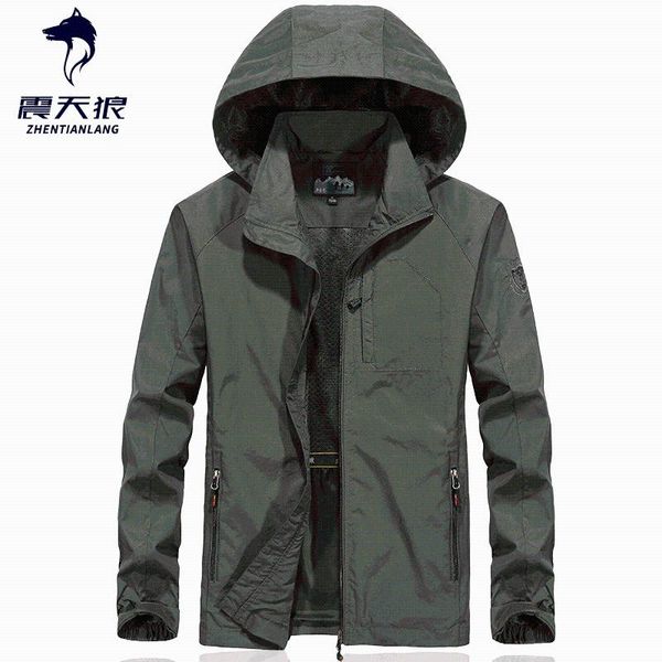 

men's waterproof jacket spring autumn men casual windbreaker jackets mens breathable hooded outdoor coats plus size 6xl, Black;brown