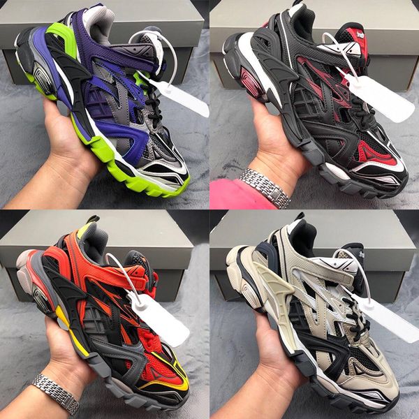 

paris triple s tracks.2 platform height increase sneakers multicolor pink green black white beige blue red men women running shoes