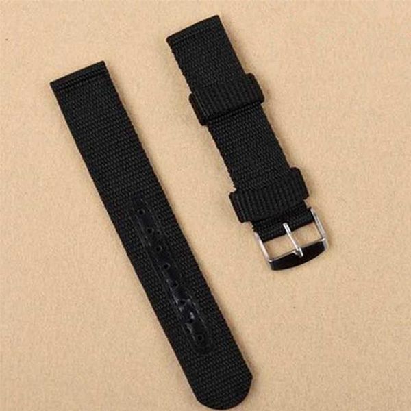 

mr black green waterproof fabric nylon strap 22mm with steel silver buckle sport wrist watch band 18mm 20mm 22mm watchband 24mm wmtihk