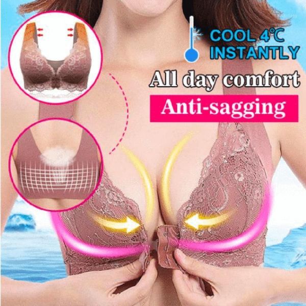 

bras women adjustable sports front closure extra-elastic breathable lace bra push up plus size women's underwear lingerie z07121, Red;black