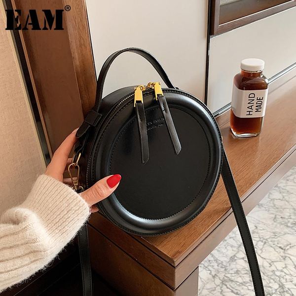 

cross body [eam] women trend small cute circular pu leather personality all-match crossbody shoulder bag fashion tide 2021 18a1216