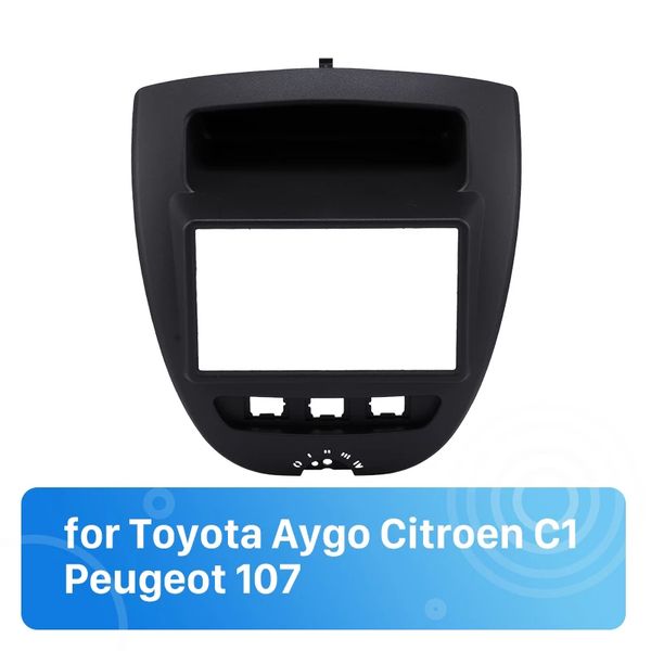 178 * 100mm 2Din Araba Radyo Fasya Toyota Aygo Citroen C1 Peugeot 107 Trim Dash CD Kurulum Seti Çerçeve Dash Paneli