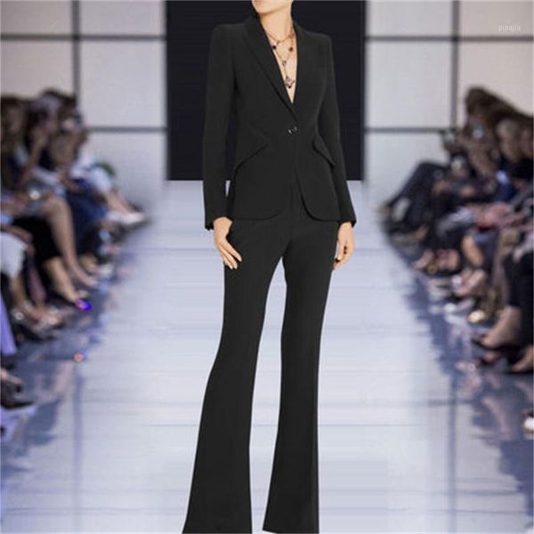 

fashion pant suit women spring new high end runway design suit female british style female temperament two-piece women1, White