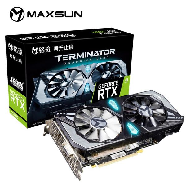 

maxsun geforce rtx 2060 terminator 6gb 192-bit gddr6 графические платы pci express 3.0 x16 dp hdmi dvi hdcp ready video card
