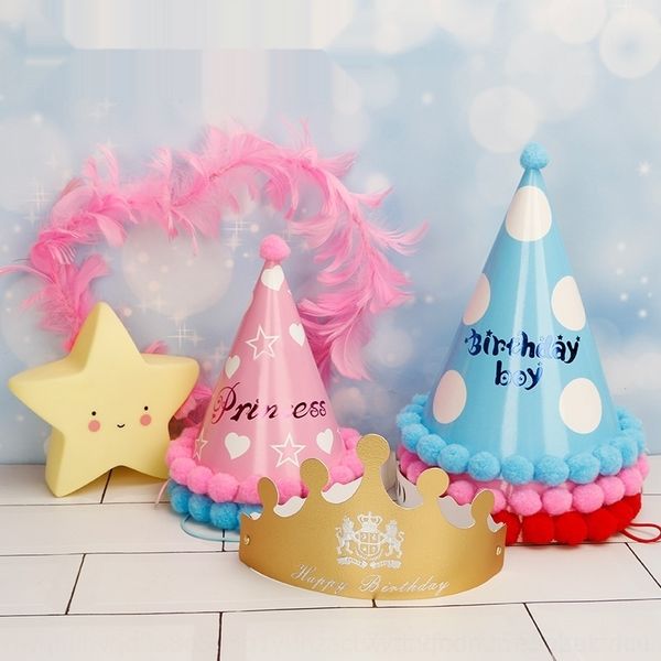 

txgbx large cake luminous hat hat crown year baby one internet old celebrity luminous party creative decoration zjhql