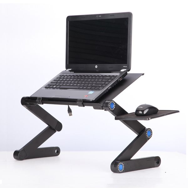 

adjustable lifting lapdesk, portable computer tray, pc desk stand, lapstand with fan suitable for any environment