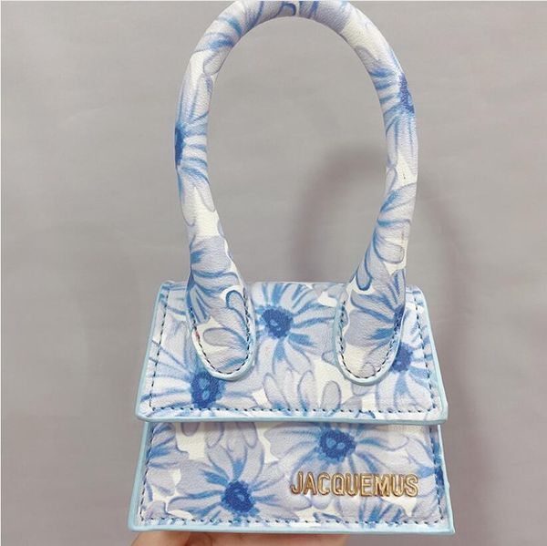 

2020 new niche design bag pink check portable round cake meal box bag ladies leather wallet cosmetic fashion bag 05, Blue;gray