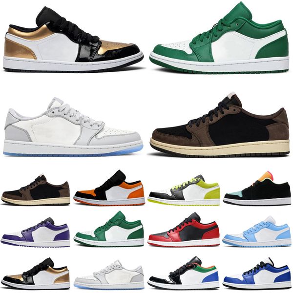 

wholesale satin jordan retro 1 1s low air jumpman men women basketball shoes court royal unc mens womens trainers sports sneakers