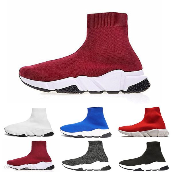

2020 paris black red high casual sock shoes men women fashion sneakers eur36-45 c13