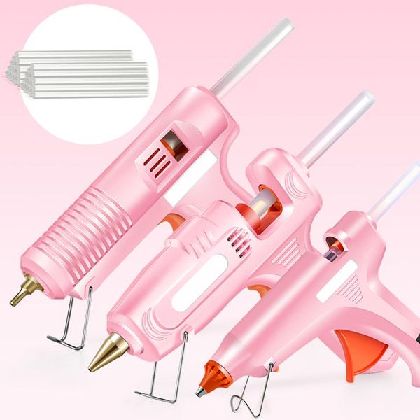 

glue gun 70-280w for diy crafts adjustable temperature copper nozzle heater mini repair heat tools with 20pcs glue sticks