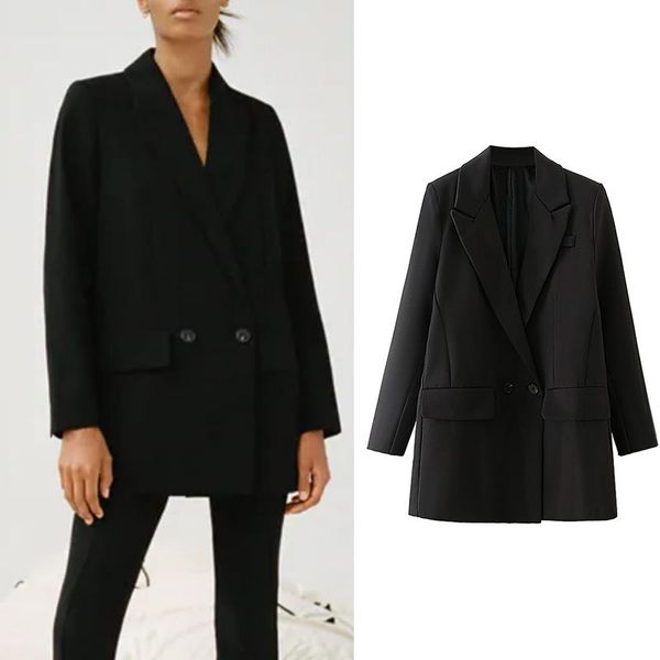 

women's jackets 2021 women spring autumn basic work office solid single button coat turn-down collar plus size 2 pocket outerwear, Black;brown