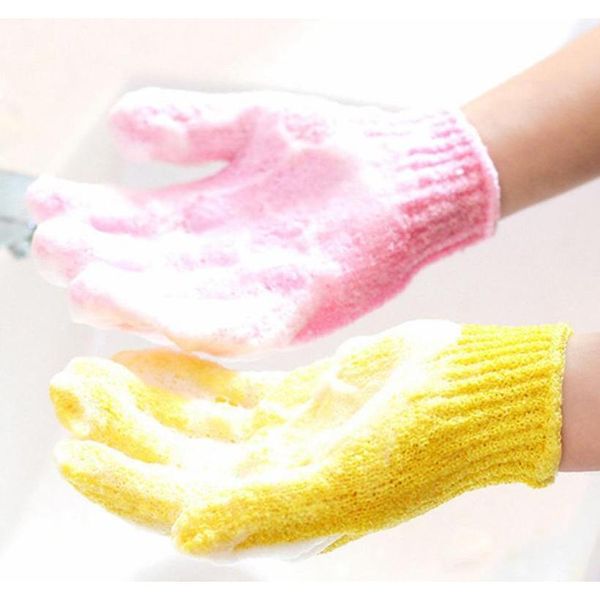 

exfoliating bath glove body scrubber glove nylon shower gloves body spa massage dead skin cell remove wmtvct hxclothes