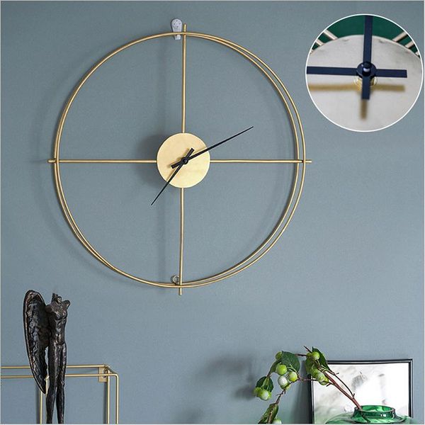 

mountchen 2020 new nordic style metal wall clock decoration round gold metal shelf wall wood shelves decoration scandinavian
