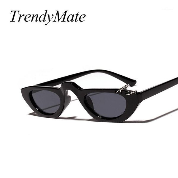 

sunglasses 2021 vintage rectangle women small frame sun glasses retro brand designer black sunglass narrow shades 5240t1, White;black