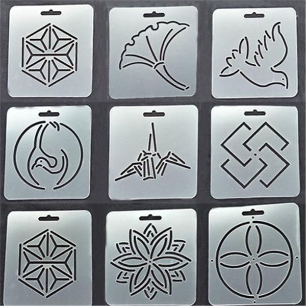 

1pc 12*12cm plastic patchwork tools crimping templates embroidery quilting tools spine embroidery templates tracing board1, Black