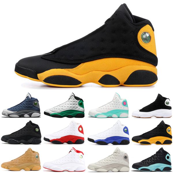 

dropshipping flint 13 13s jumpman men women basketball shoes wheat cap and gown lucky green grey to bred mens trainers sports sneakers