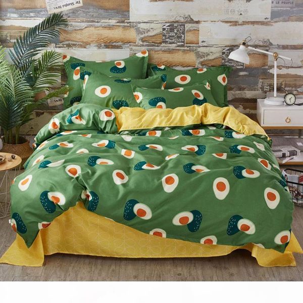 

50fruit геометрическая 3 4шта кровать простыня обложки установить нашивки dot пододеяльника и наволочки посторального утешителя пододеяльник