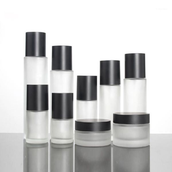 

4oz fine mist spray bottle,clear frosted glass lotion 120ml container1