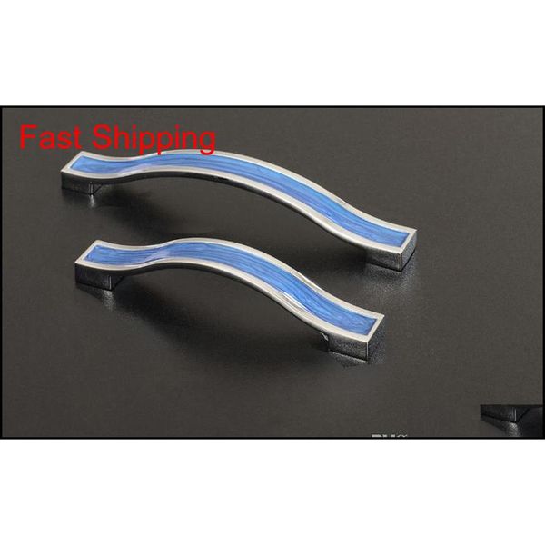 

2pcs modern blue resin furniture hardware handles kitchen cabinets pull door knobs drawer wardrobe cupboard qylvqs new_dhbest