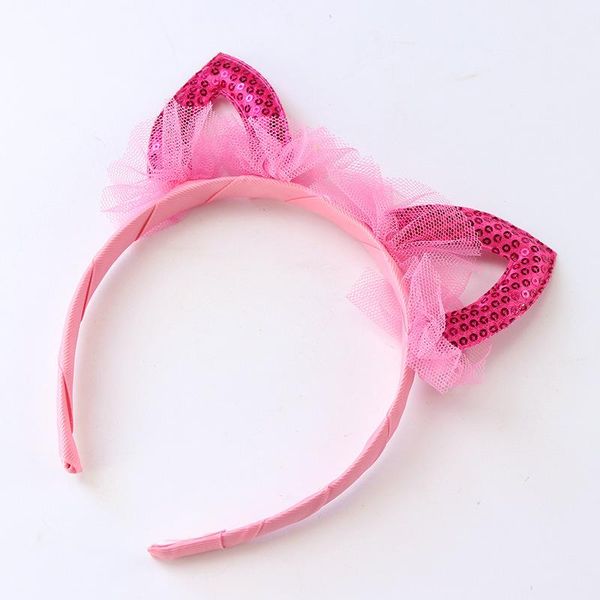 

lovely princess cat ears baby girl hairband veil tiara kids head hoop hair accessories for girls hair ornament wmtcxa rimmer, Slivery;white