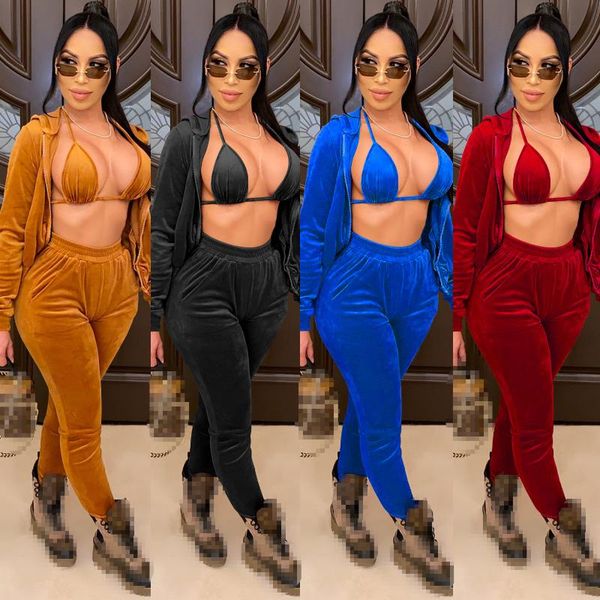 

3 piece set women three piece set crop coat pants march pieces sets fall clothes for women outfits tracksuits sexy, Gray