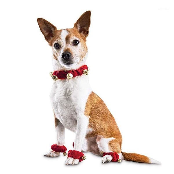 

dog collars & leashes 1 set christmas pet cat female male puppy collar foot ring for grooming1