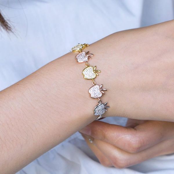 

charm bracelets wholesale fashion jewelry temperament inlaid zircon bracelet for women feature namour christmas eve gift, Golden;silver