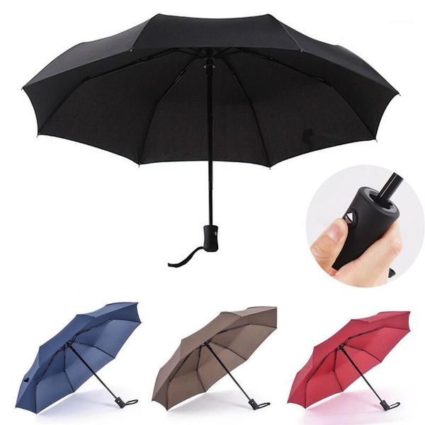 

umbrellas automatic umbrella windproof mens black compact wide auto open close lightweight rain gear red blue coffee1