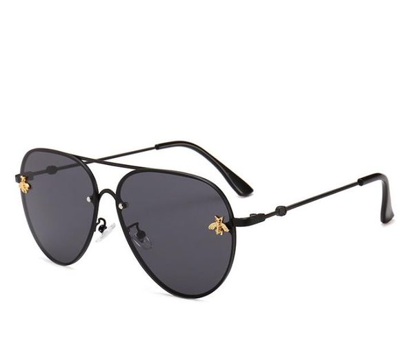 

1pcs designer brand new classic pilot sunglasses fashion women sun glasses uv400 gold frame green mirror 58mm lens, White;black