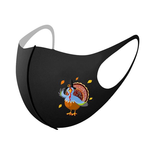 

adult's thanksgiving print protection face mask washable earloop mask funny chicken printing fabric breathable masque wmtknf yyysports