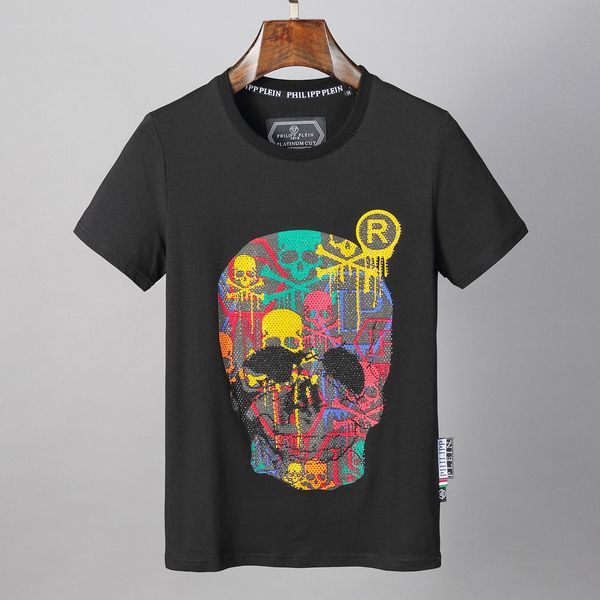 

2ee luxury men's t-shirt bermuda european hip-hop printed short-sleeved t-shirt summer new casual round neck cotton men's shirt, White;black