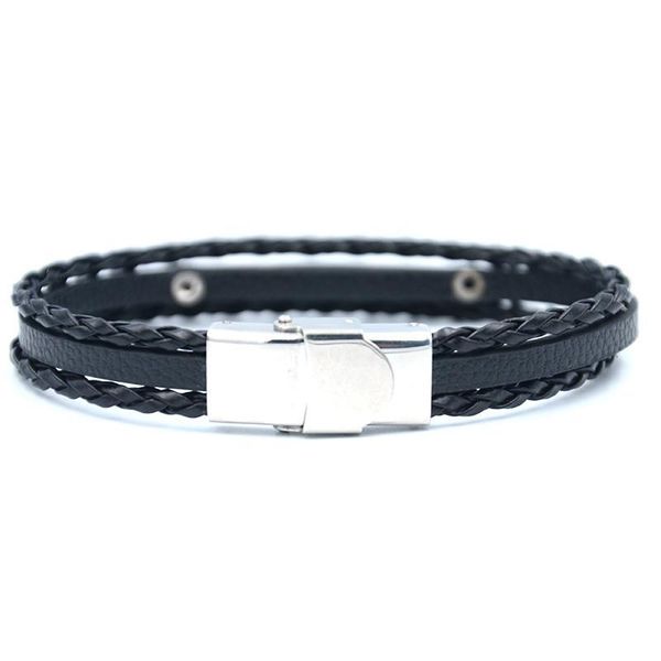 

junwei fashion stainless steel bracelet anchor braided rope stainless steel magnetic buckle bracelet jewelry bracelets qylrou